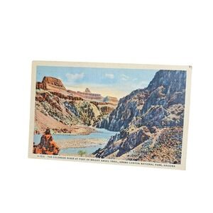 Vintage Grand Canyon Colorado River Bright Angel Trail Linen Postcard 7A-H678